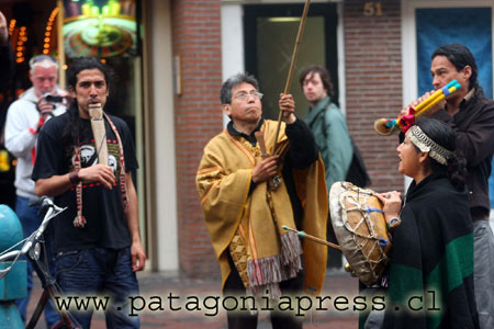 Mapuche protest in Amsterdam