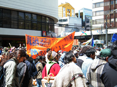 Marcha Mapuche en Temuko